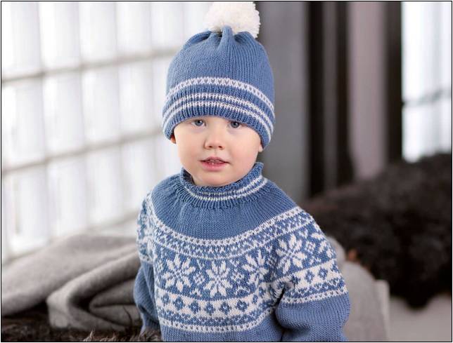 Baby Pullover Norwegermuster Stricken