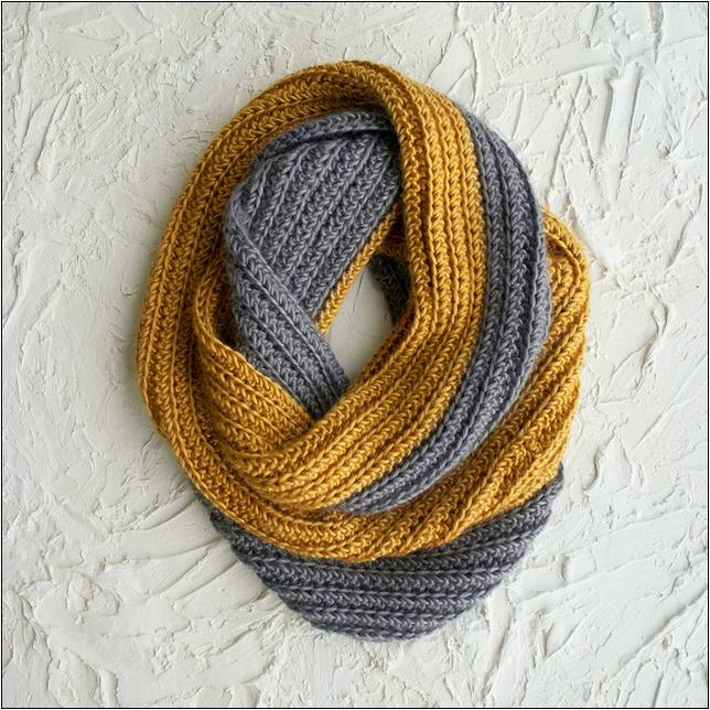 Crochet Infinity Scarf Pattern Two Colors