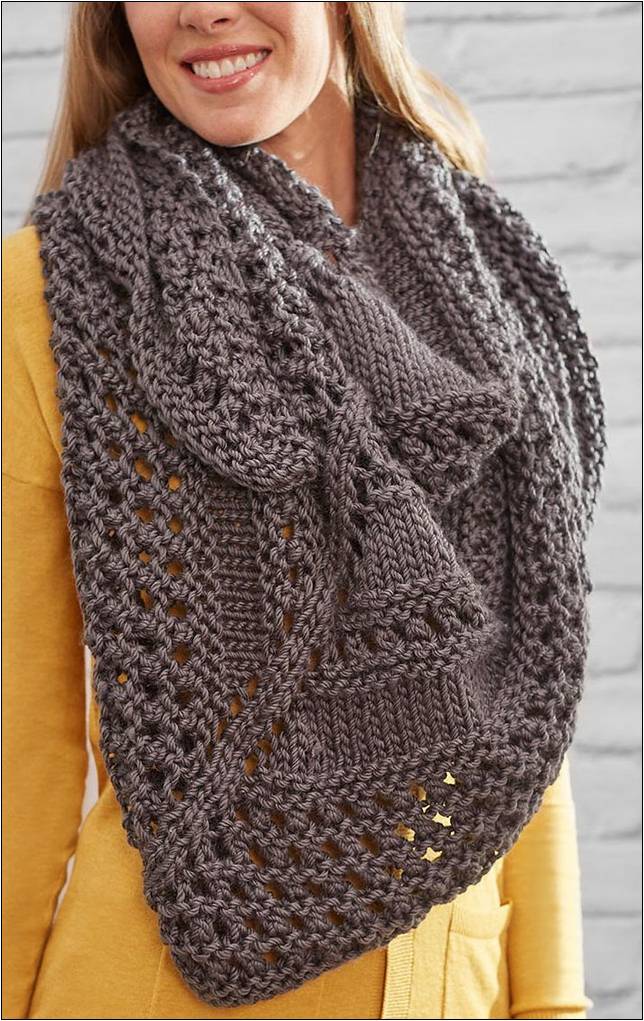 Free Knit Shawl Pattern Bulky Yarn