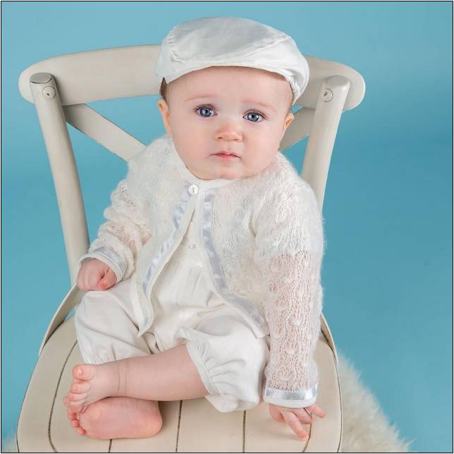 Knit Baby Boy Christening Outfit